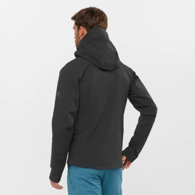 Chaquetas Salomon Outpeak Softshell Full Zip Hombre Negros | MX SQOK813